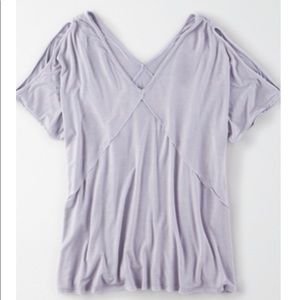 Cold Shoulder Over Sized Tee
